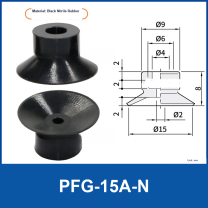 PFG PA Series Flat Vacuum Suction Cups in Silicone and Nitrile Rubber-BOLTTE
