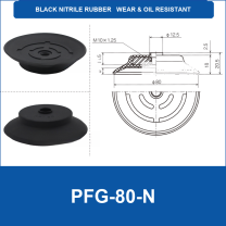 PFG PA Series Flat Vacuum Suction Cups in Silicone and Nitrile Rubber-BOLTTE