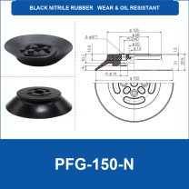PFG PA Series Flat Vacuum Suction Cups in Silicone and Nitrile Rubber-BOLTTE