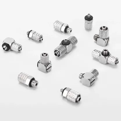 5PCS 10PCS Mini Micro Pneumatic Pipe Fitting Hose 3/4/5/6mm Male Thread M3 M4 M5 M6 Copper Straight/Elbow Type Quick Connector-BOLTTE