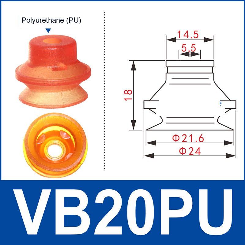 VB20PU Polyurethane vacuum suction cup or fitting