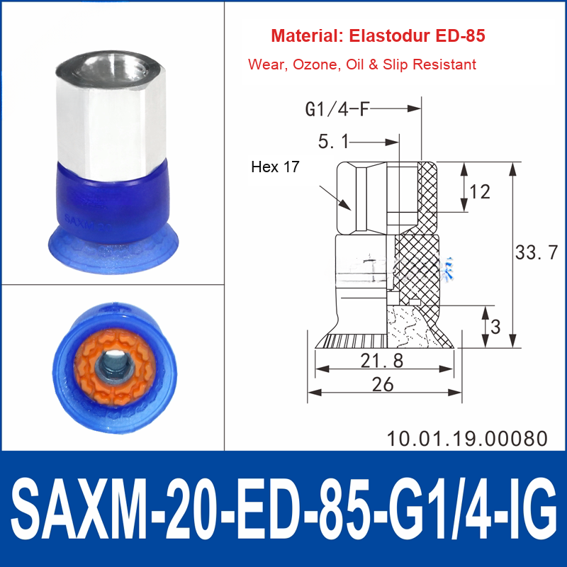 SAXM-20-ED-85-G1/4-IG vacuum suction cup or fitting