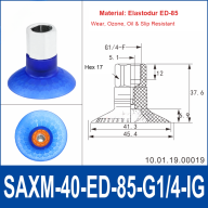 SAXM Elastodur ED-85 Vacuum Suction Cups with Female Thread