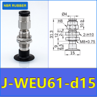 J-WEU61 / 66 / 71 Vacuum Cup Holders — M8×0.75, D8–D20
