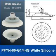 PFYN Flat Vacuum Suction Cups with G1/4 Female Thread