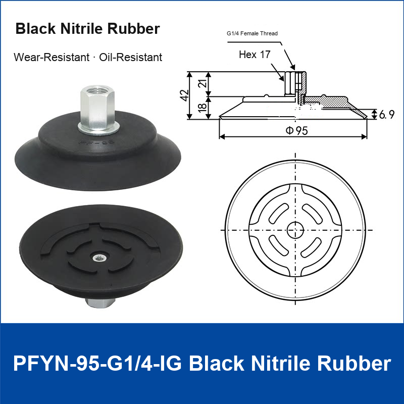 PFYN-95-G1/4-IG Black Nitrile Rubber | clean product image