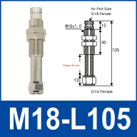 M18 Female-Thread Spring-Loaded Vacuum Cup Holders – G1/8, G1/4 and G3/8
