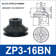 ZP3 Mini Vacuum Cups and ZP3A Mounting Fittings, 4–16 mm