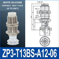 ZP3-T Compact Vacuum Cup Mounts – Silicone/NBR, M10/M12