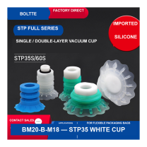BM20-B-M18 STP35 White Cup Assembly vacuum cup component with dimensional drawing