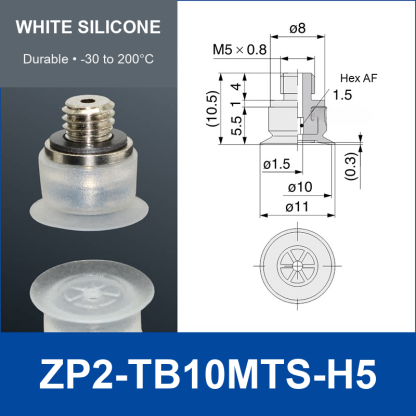 ZP2-TB10MTS-H5 White Silicone | clean product image