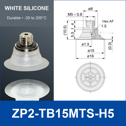 ZP2-TB15MTS-H5 White Silicone | clean product image