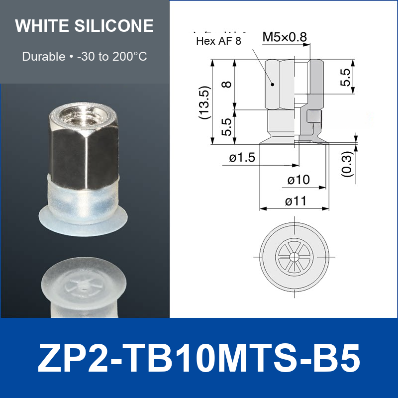 ZP2-TB10MTS-B5 White Silicone | clean product image