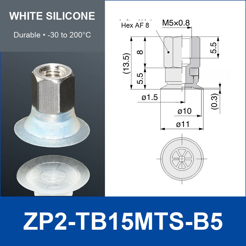 ZP2-TB15MTS-B5 White Silicone | clean product image
