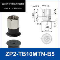 ZP2-TB10MTN-B5 Black Nitrile Rubber | clean product image
