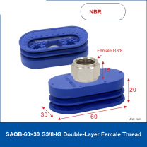 SAOB-60×30 G3/8-IG Double-Layer Female Thread vacuum suction cup or fitting