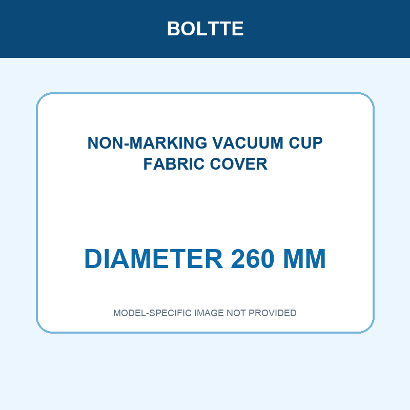 Diameter 260 mm vacuum cup fabric cover model identification card