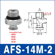 M5, G1/8 and G1/4 Vacuum Cup Adapters – Male and Female Threads