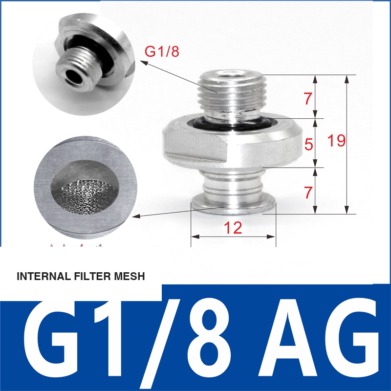 G1/8 AG External Thread VBU silicone vacuum cup or fitting