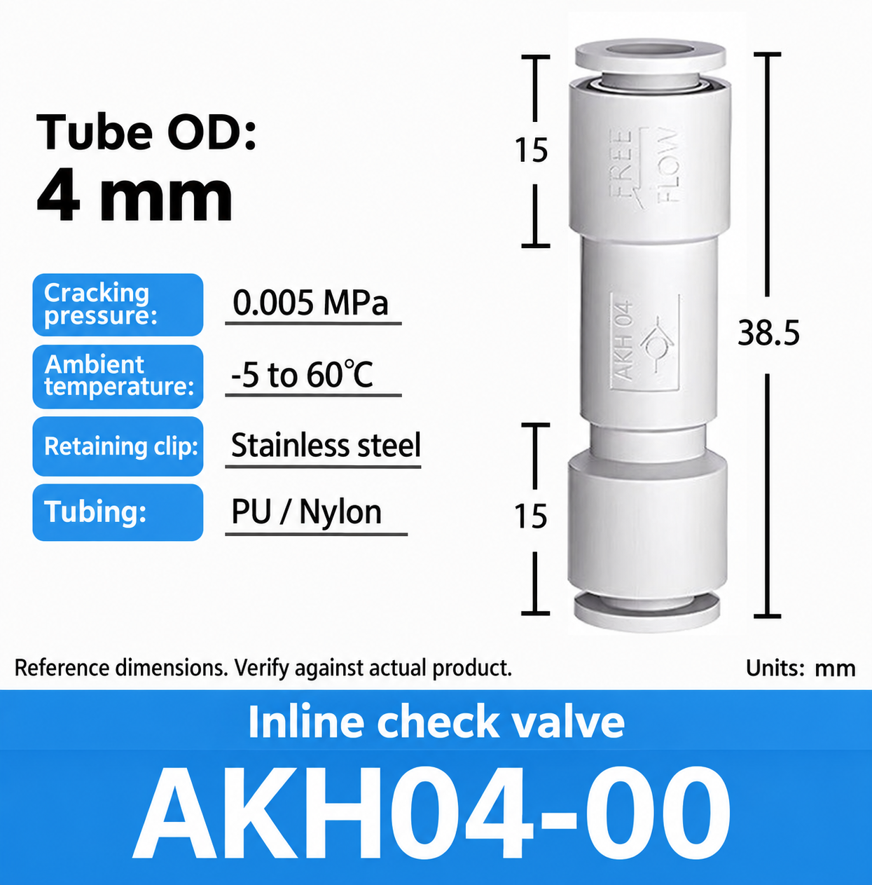AKH04-00 pneumatic check valve