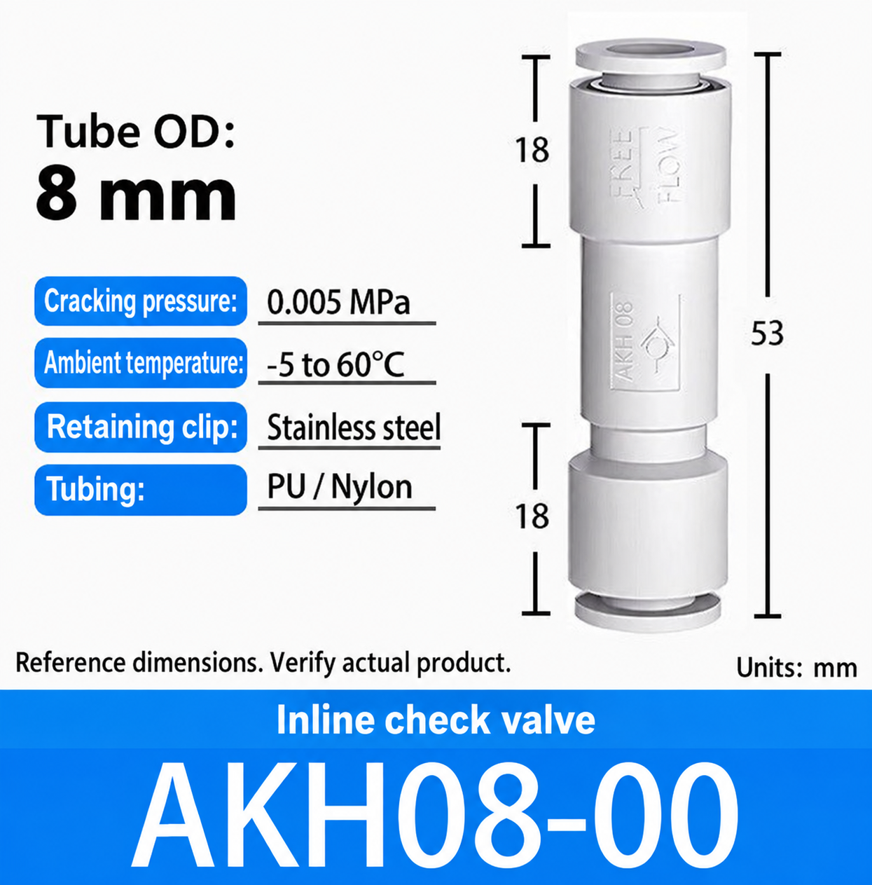 AKH08-00 pneumatic check valve