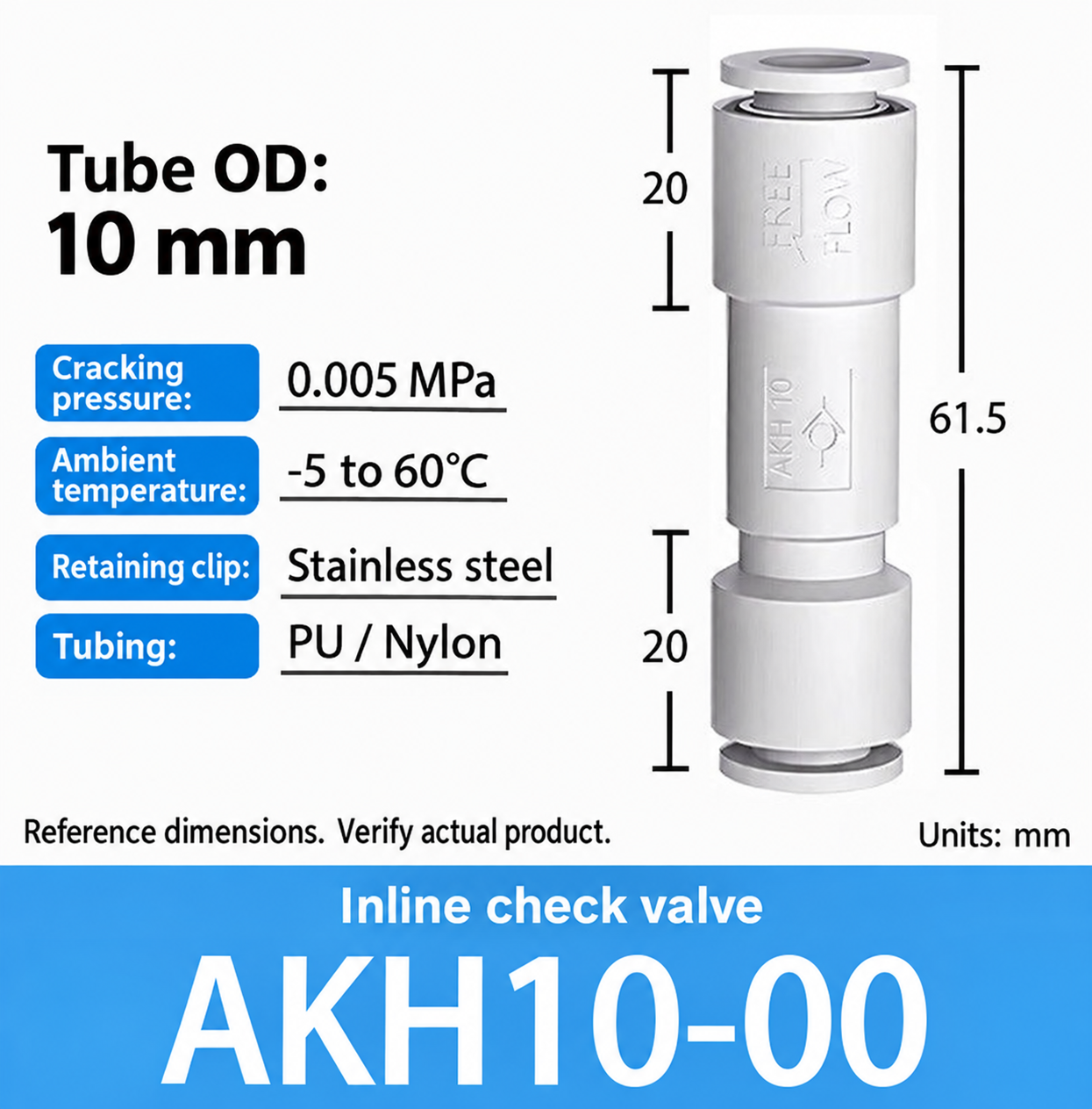 AKH10-00 pneumatic check valve