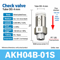 AKH04B-01S pneumatic check valve