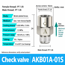 AKB01A-01S pneumatic check valve