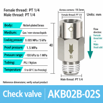 AKB02B-02S pneumatic check valve