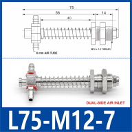 Small-Head Dual-Side Air-Inlet Vacuum Cup Buffer Mounts (L45–L100)