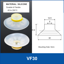 VF30 White Silicone vacuum suction cup or fitting