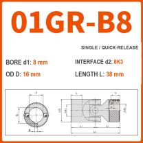 BOLTTE 01GR-8K3 40Cr universal joint coupling dimension drawing