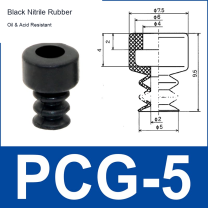 PCG-5-N Black Nitrile Rubber vacuum suction cup or fitting