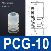 PCG-10-S White Silicone vacuum suction cup or fitting