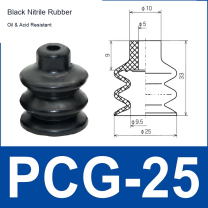 PCG-25-N Black Nitrile Rubber vacuum suction cup or fitting