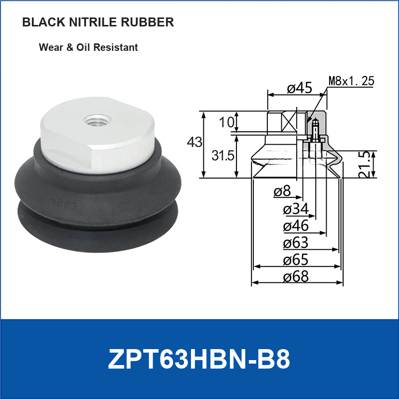 ZPT63HBN-B8 vacuum suction cup or fitting