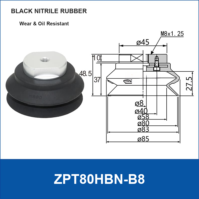 ZPT80HBN-B8 vacuum suction cup or fitting