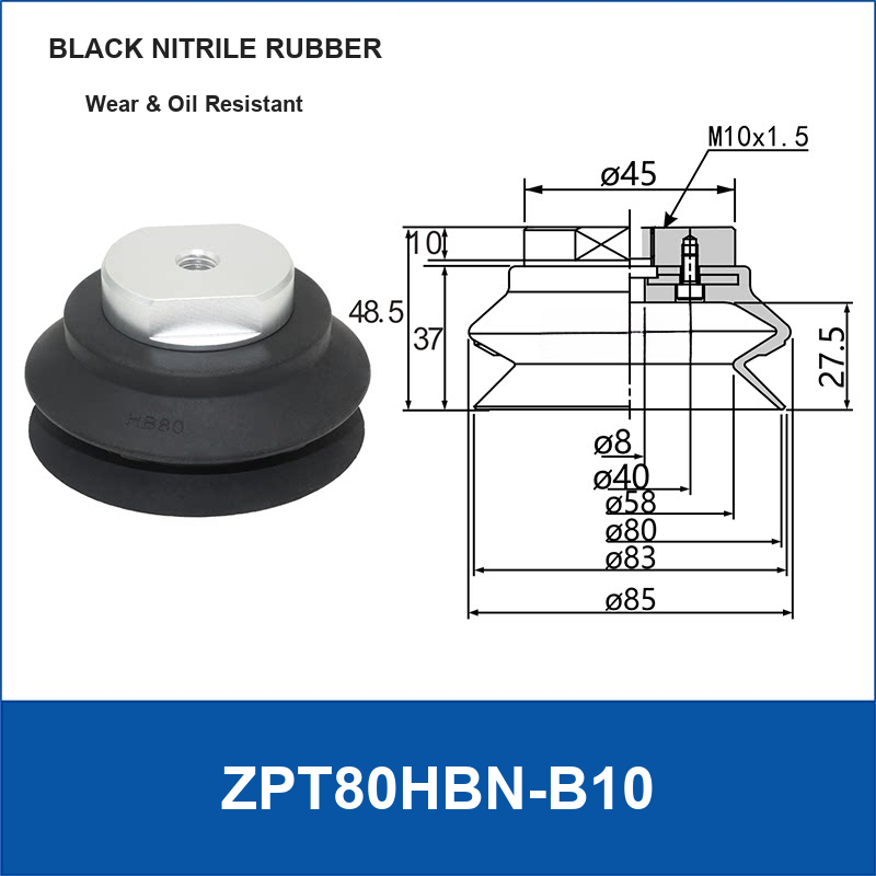 ZPT80HBN-B10 vacuum suction cup or fitting