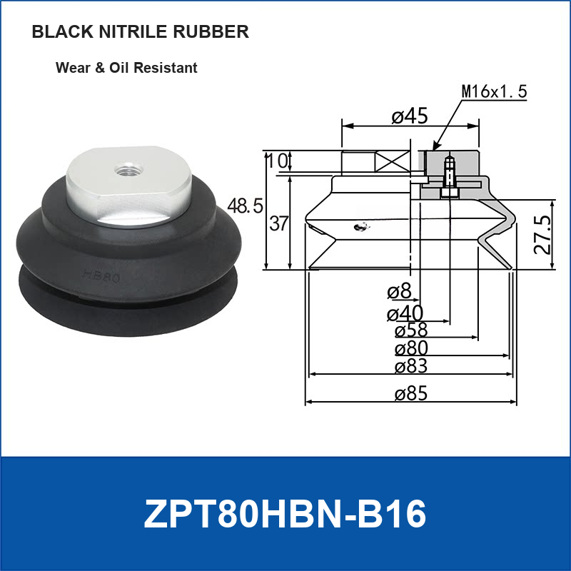 ZPT80HBN-B16 vacuum suction cup or fitting
