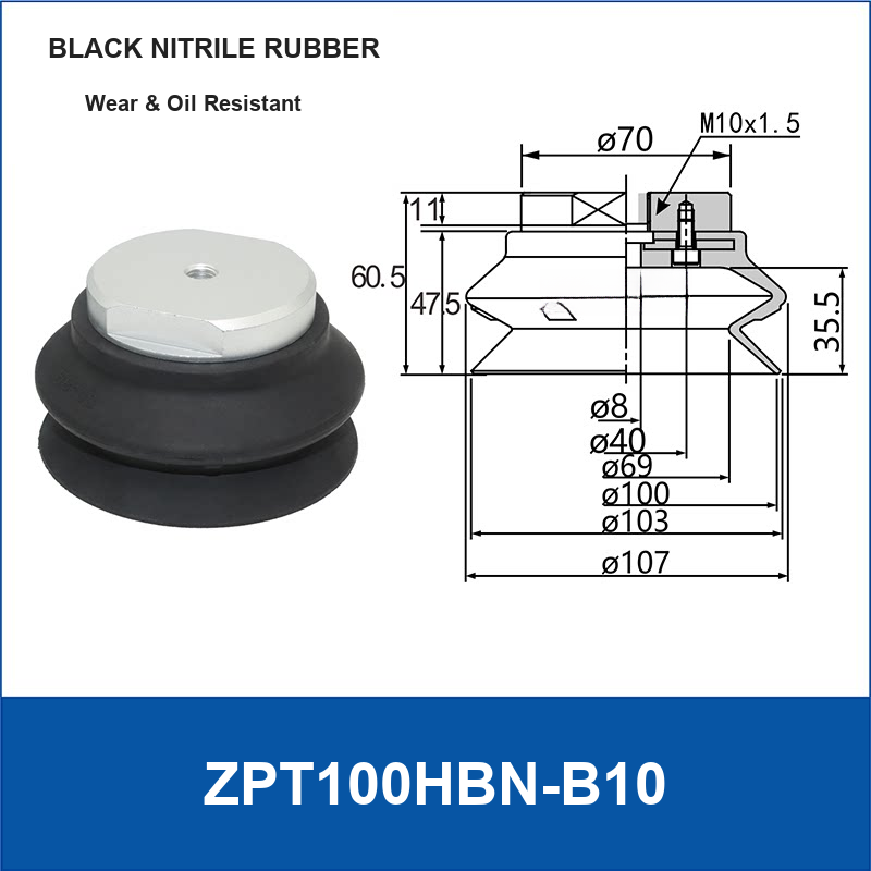 ZPT100HBN-B10 vacuum suction cup or fitting