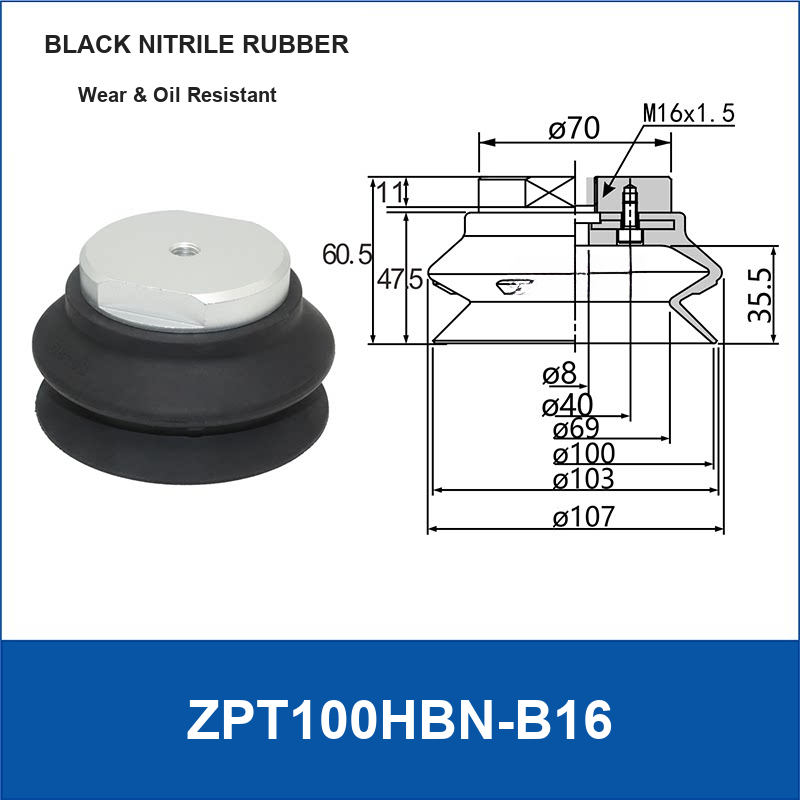 ZPT100HBN-B16 vacuum suction cup or fitting