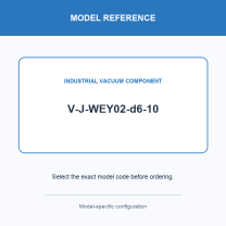 V-J-WEY02-d6-10 mini vacuum component with model-specific drawing or reference card