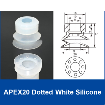 APEX20 Dotted White Silicone | clean product image