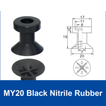 MY20 Black Nitrile Rubber | clean product image