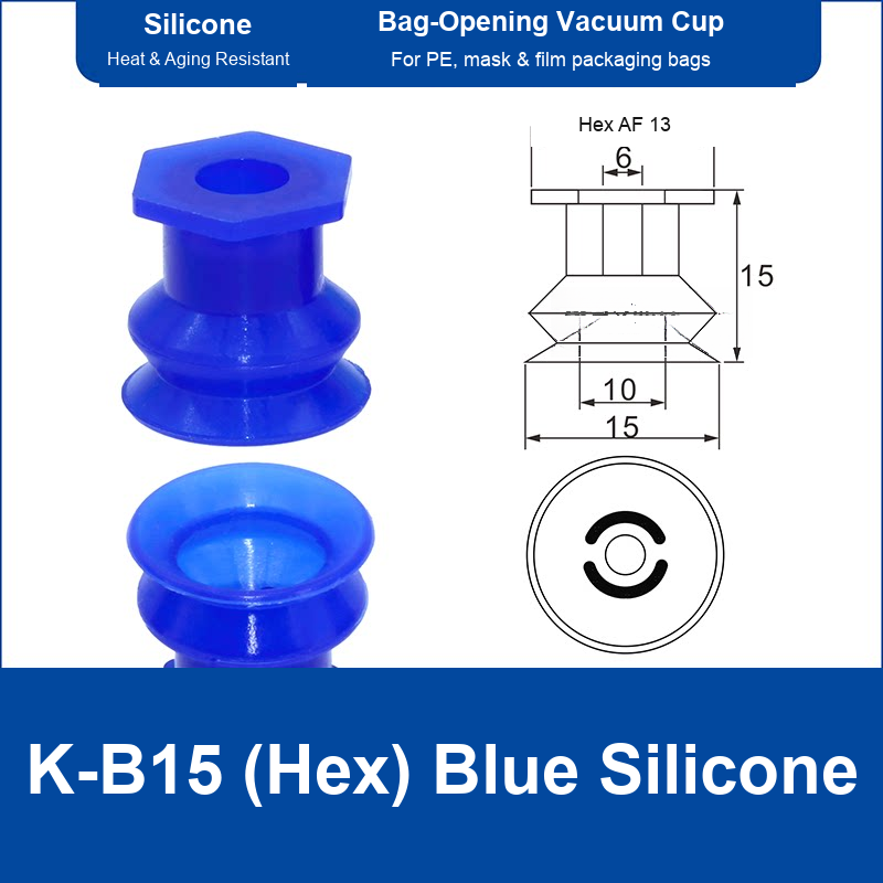 K-B15 (Hex) Blue Silicone | clean product image