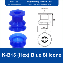 K-B15 (Hex) Blue Silicone | clean product image