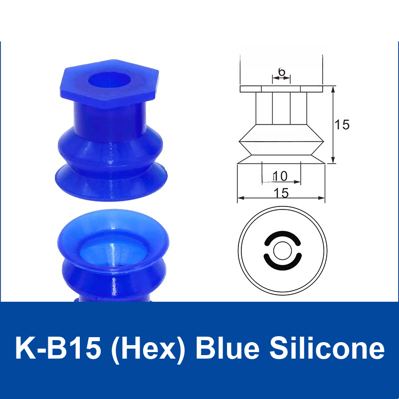 K-B15 (Hex) Blue Silicone | clean product image