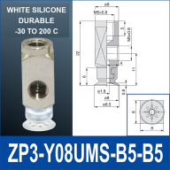 ZP3-Y Side-Port Mini Vacuum Cups, UMS/UMN, 4-16 mm, B5/B5