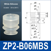 ZP2-B06MBS White Silicone | clean product image