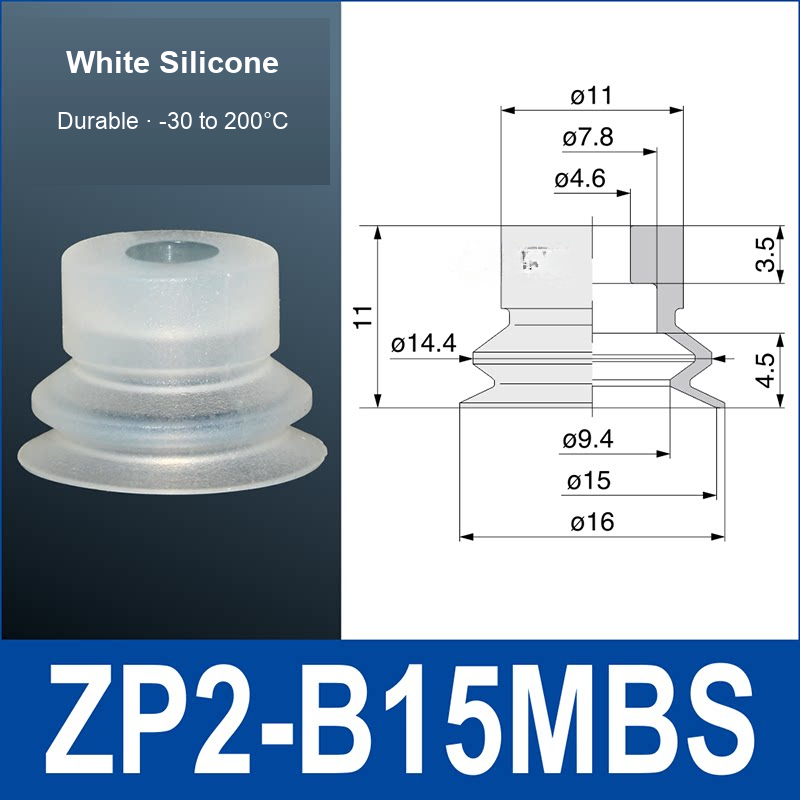 ZP2-B15MBS White Silicone | clean product image